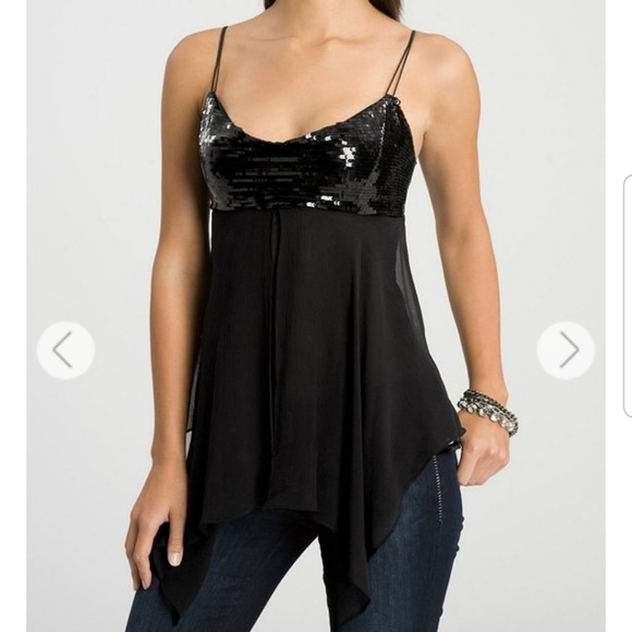 Black silk top - Picture 1 of 3